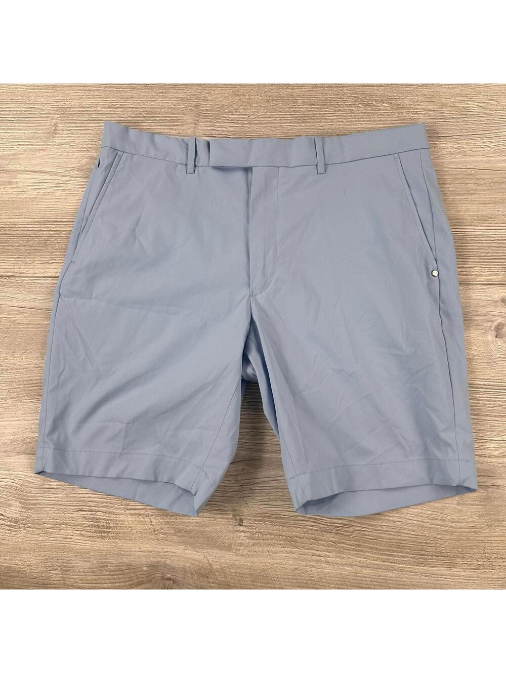 RLX Polo Ralph Lauren Golf Shorts Mens 35 Fits 36" Baby Blue Chino Performance